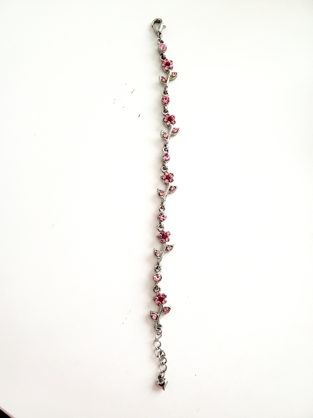 Pink Floral Crystal Bracelet - Women Jewelry